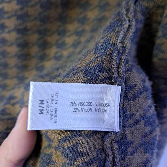 Contemporaine by Simons | Brown houndstooth heavy sweater flowly cardigan - Picture 8 of 15